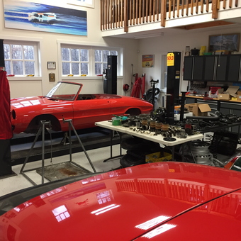 Organized Garage with Car Lift and Cabinets - Marc from MI
