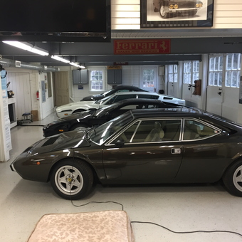 Classic Sports Cars and Ferrari Decor in Clean Garage - Marc from MI