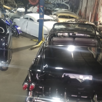 Classic Cars and Motorcycles in Custom Garage - Jesse from Los Angeles, CA