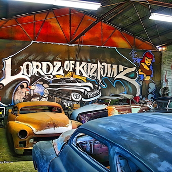 Classic Cars and Garage Wall Art with Tools - Jesse from Los Angeles, CA