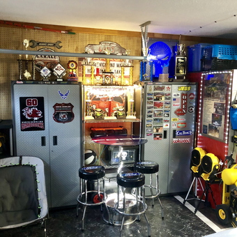 Garage with Metal Cabinets, Bar Stools, and Tools - James from Sumter, SC