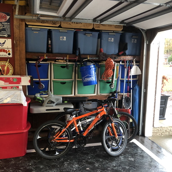Organized Garage with Storage Bins and Bikes - James from Sumter, SC