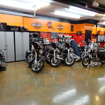 Motorcycle Garage with Storage Cabinets and Toolboxes - Guy from CAIRO, NY