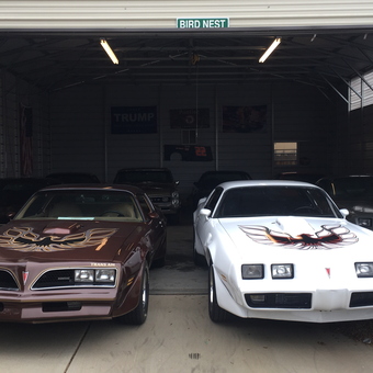 Classic Pontiac Trans Ams in Garage Display - Bandit from Bakersfield, CA