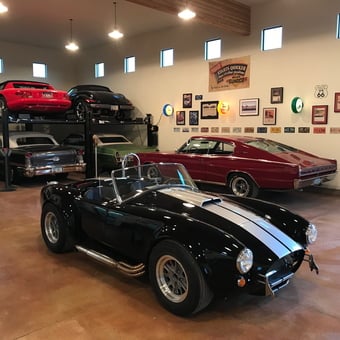 Classic Car Garage with Wall Signs and Car Lifts - Ron from Wickenburg, AZ