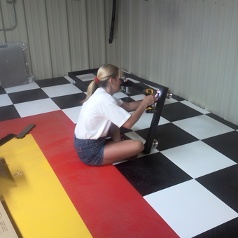 Checkered Garage Floor Tiles and Assembly Project - Bob from Lubbock, TX