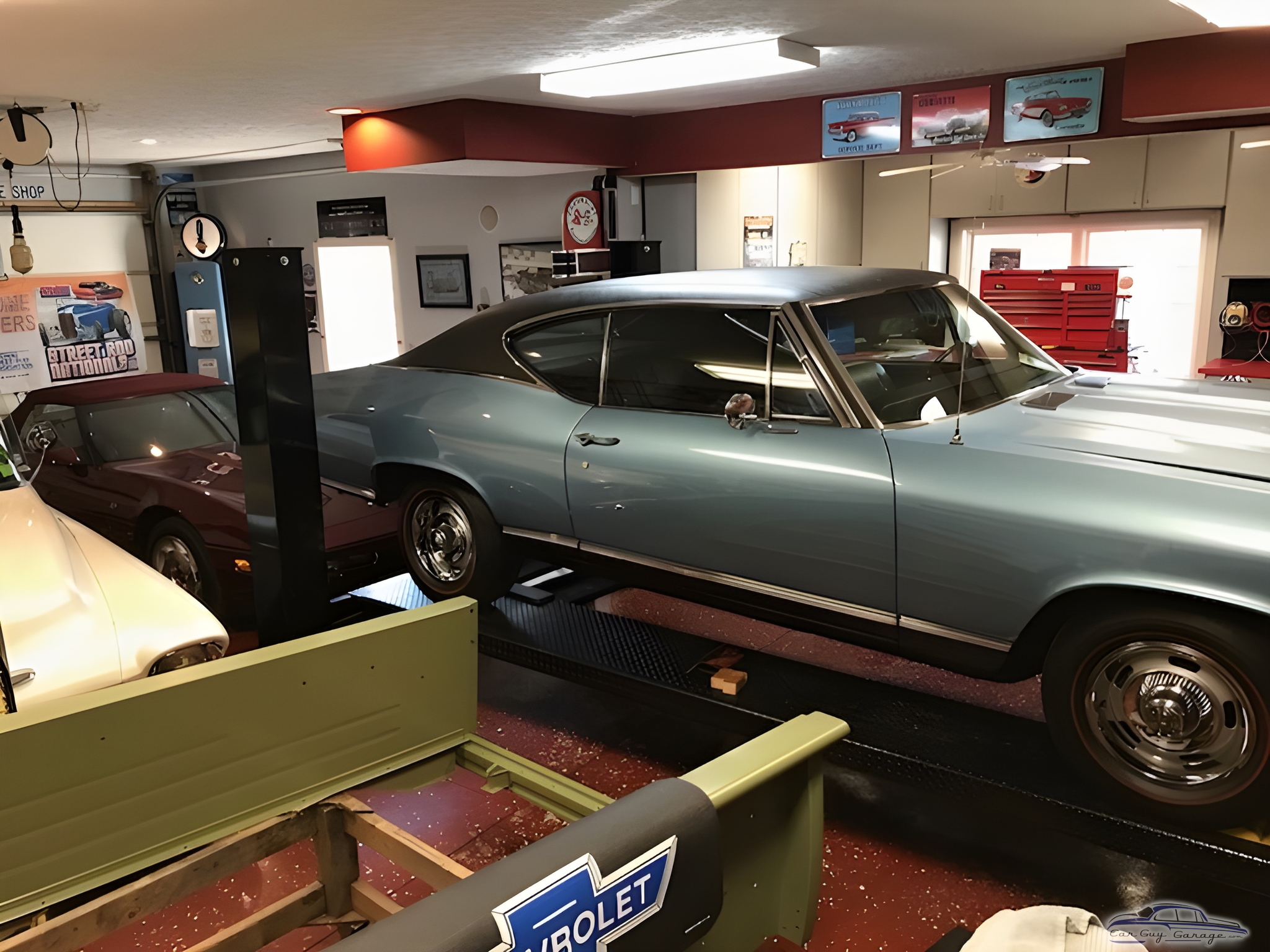 Classic Cars on Lift in Well-Equipped Garage - Bill from Louisville, KY