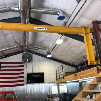 Garage with Spanco Jib Crane and Loft - Colin from Lakewood, CO