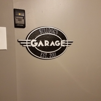 Custom Garage Wall Plaque and Light Switches - Phil from Keene, NH