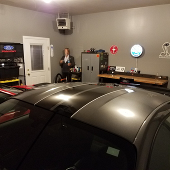 Ford Racing Decor and Workbench Garage Setup - Phil from Keene, NH