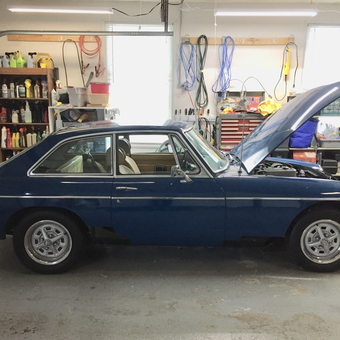 Classic Blue Car and Organized Garage Storage - Robert from North Canton, OH