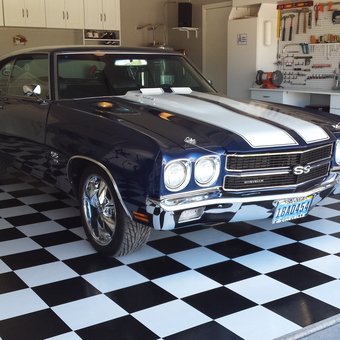 Classic Chevelle in Checkered Garage with Cabinets - Michael from Pahrump, NV