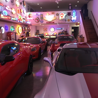 Garage with Neon Signs, Classic Cars, and Wall Decor - Jeff from Canal Winchester, OH