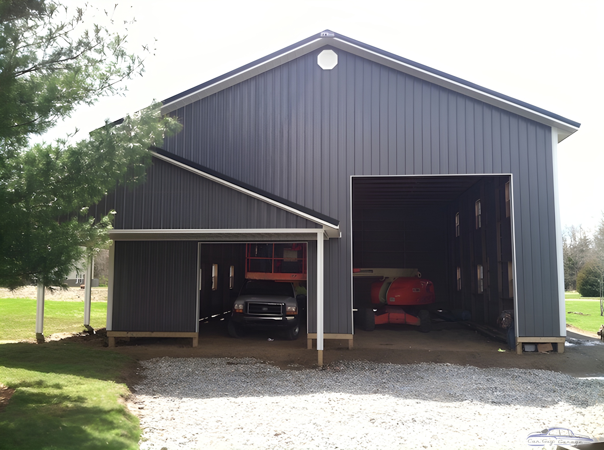 Large Steel Garage With Dual Bays and Vehicles - Dan from Titusville, FL