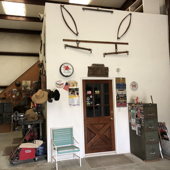 Garage Office with Vintage Decor and Tools - Frank from Chino, CA