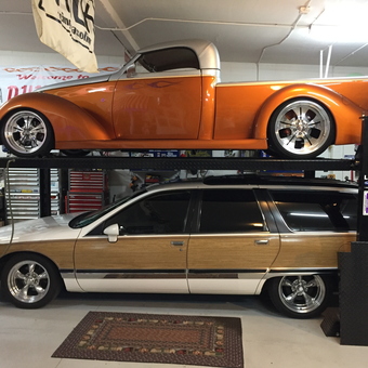 Classic Cars on 4 Post Lift in Organized Garage - Terry from Tucson, AZ