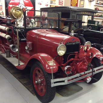 Vintage Fire Truck and Classic Cars in Garage - Gerald from Oxford, AL
