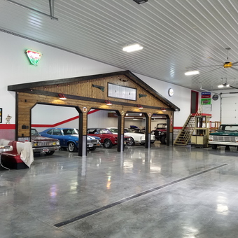 Classic Car Garage with Retro Decor and Neon Sign - Doug from Valley, WA