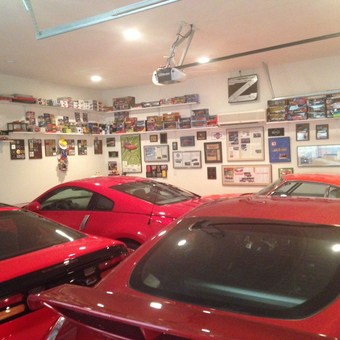 Garage with Red Sports Cars and Wall Display - Mark from Finksburg, MD