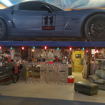 Garage Car Lift, Bar Stools, and Decor - Richard from Hudson, CO