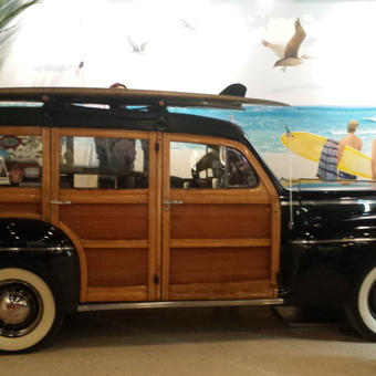 Classic Woodie Wagon with Surfboard and Decor - DANNY from Walnut, CA