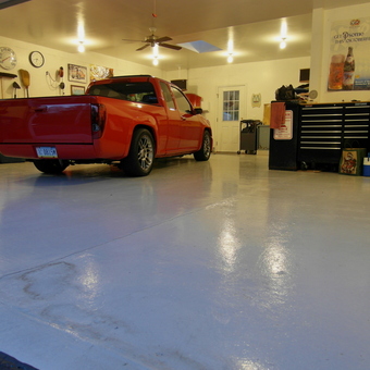 Organized Garage with Red Truck and Tool Chest - Rico from Doylestown, PA