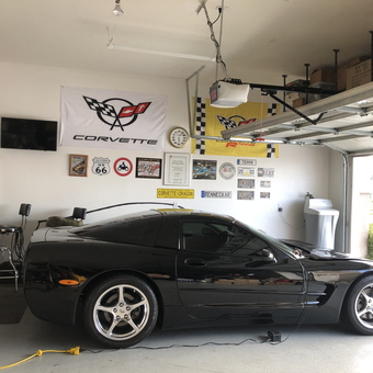 Corvette Garage with Wall Art and Storage - Ed from Fairfield, CA