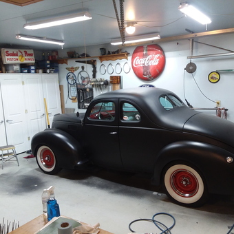 Classic Car Garage with Wall Signs and Storage - Leland from Mattoon, IL