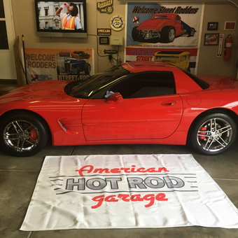 Red Corvette, Hot Rod Garage Decor, Wall Signs - Mark from Springfield, MO