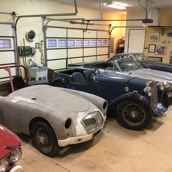 Classic Cars in Spacious Garage with Wall Art - leif from Lincoln, CA