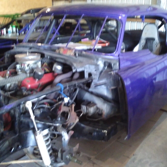 Purple Race Car Project with Engine and Parts - Shirley from Napoleon, MO