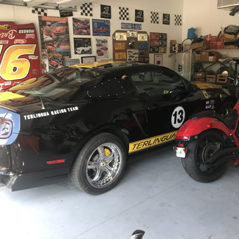 Racing Mustang, Motorcycle, and Wall Decor - ragin'rabbit from Deland, FL