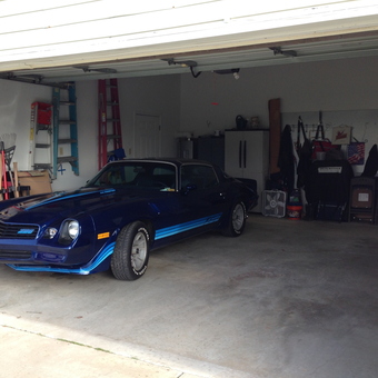Classic Blue Camaro and Organized Garage Storage - Harold Jr. from Dunn, NC