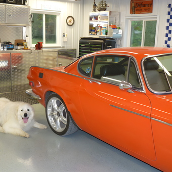 Classic Orange Car and Diamond Plate Cabinets - Dave from Marshalltown, IA