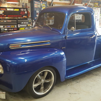 Classic Blue Ford Truck and Garage Tool Storage - Jim from Baker, FL