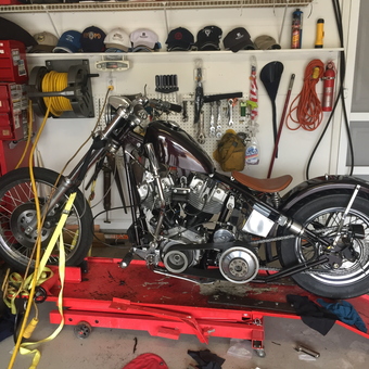 Motorcycle on Lift with Toolboxes and Hose Reel - Jack from Myrtle Beach, SC