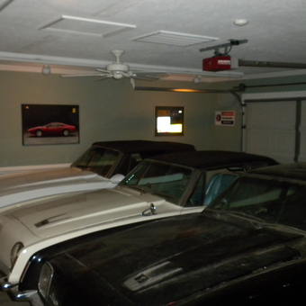 Classic Cars in Well-Lit Garage with Wall Art - Doug from Bainbridge, GA