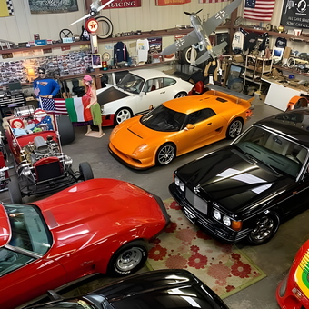 Classic and Exotic Cars with Garage Decor Display - Travi from Bradenton, FL