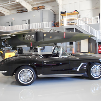 Classic Black Corvette and Jet in Spacious Garage - Bill