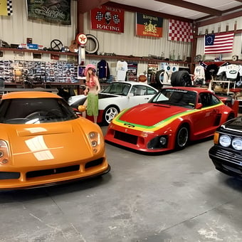 Exotic Sports Cars and Decor in Custom Garage - Travi from Bradenton, FL