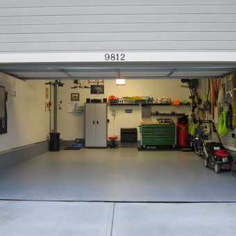 Organized garage with storage cabinets and tool chests - Jim from La Vista, NE