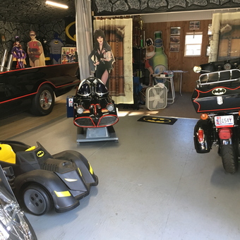 Batman Themed Garage with Batmobiles and Decor - Bill from Burtonsville, MD
