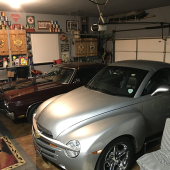 Classic Car Garage with Wall Signs and Storage Cabinets - Bobby from Wichita, KS