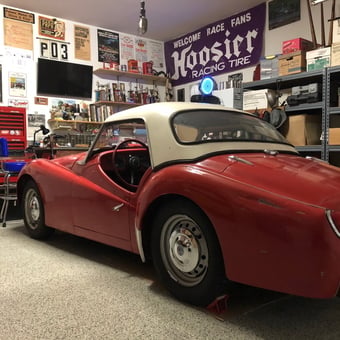 Classic Red Car, Tool Chest, and Racing Decor - PapaJack from Austin, TX