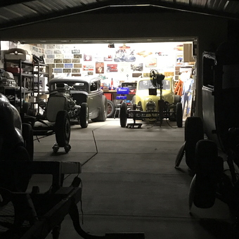Classic Hot Rod Garage with Wall Signs and Tools - Dave Cummings from Bakersfield, CA