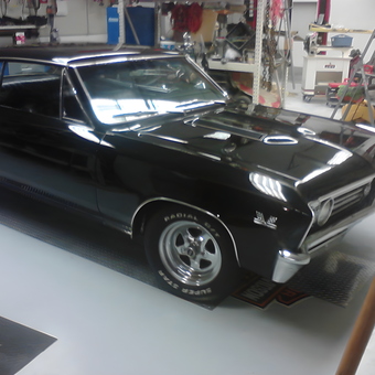 Classic black muscle car in organized garage - Bubba from Max Meadows, VA