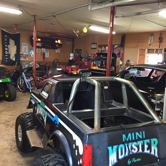 Garage with Mini Monster Truck, Tools, and Decor - Jason from North Rose, NY