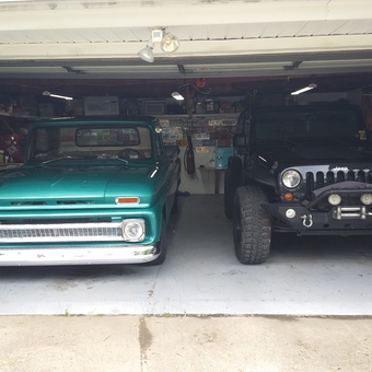 Classic Truck and Jeep in Organized Garage - Steve from Utica, MI