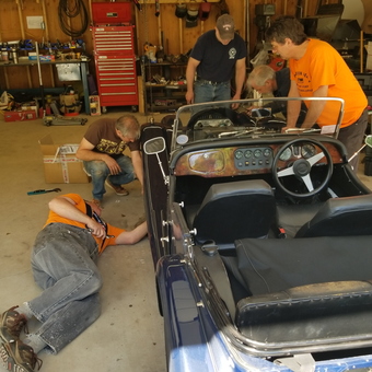 Classic car repair with tool storage and workbench - Morgan from Swansea, MA