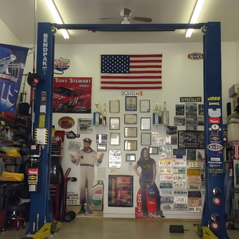 BendPak Car Lift, Wall Art, and License Plates Display - GATOR from SPRINGFIELD, NJ